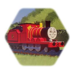 james the red engine Train Steam model replica not rigged