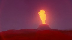 Volcano scene