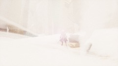 Villaggio post apocalittico innevato.