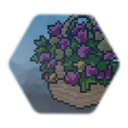 Pixel Art Flowers Basket
