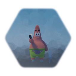 Patrick with a gun