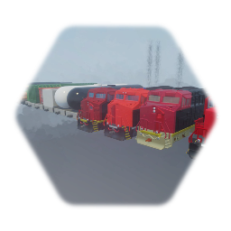 High Ball Rail Road Diesel Locomotives and Rolling Stock