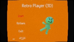 Retro Player (3D) W.I.P (title screen)