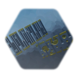 metallic ramp - wall facing - 2 sides - golden grey