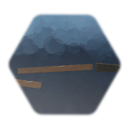 Barricade bois usée