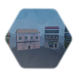 European sea town houses