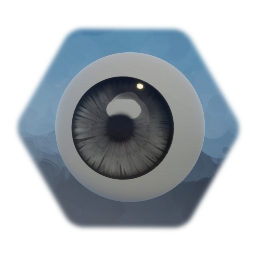 Grey realistic eyeball