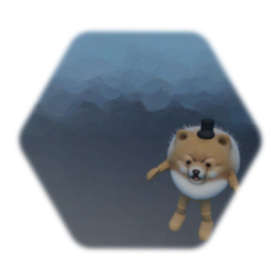 Pom pom with a top hat