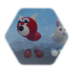 Roblox Adopt me Red panda and Rabbit (Movable)