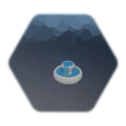 temple fountain with moving water