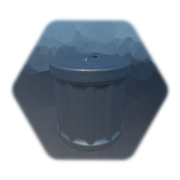 Metal trash can
