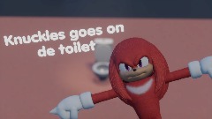 Knuckles goes on de toilet