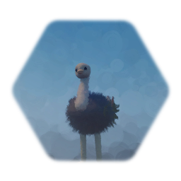 Playable ostrich.