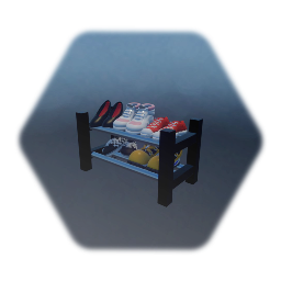 Shoe rack with 5 pairs of shoes