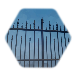 Weathered metal fence A