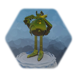Statue d'Eggman César en or massive