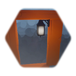Mine passage support with lantern