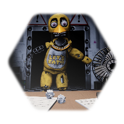 Semi-Stylized Withered Chica.