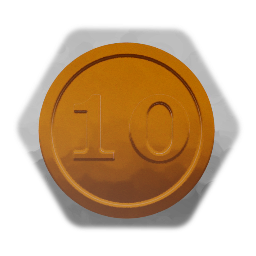 Simple numbered 10-coin