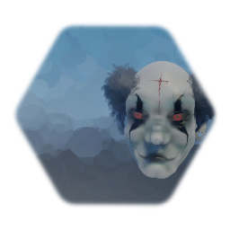 Evil clown head