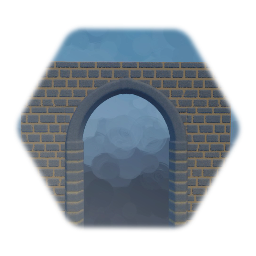 Mur avec arche en Pierre