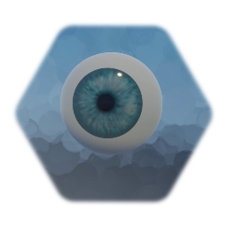 Blue realistic eyeball