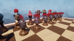Chess set with hats