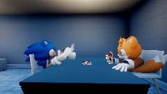 Sonic and Tails playing Uno