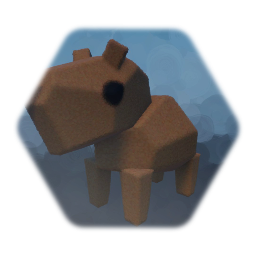 Low poly capybara