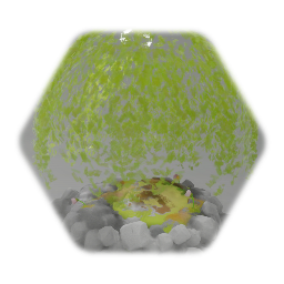 Pollen Prop: Green Umbrella Floaty Island