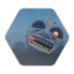 Majora's Mask Moon with fireball