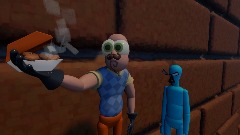 Bald hello neighbor cooks chicken (short film)