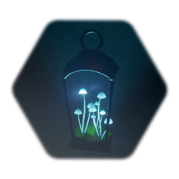 Lantern with mushrooms