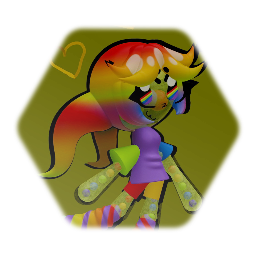 Transparent rainbow ball slime gurl
