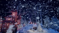 A SnowyChristmas scene