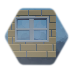 Brick wall windows