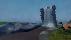 Forest waterfall scene- w.i.p