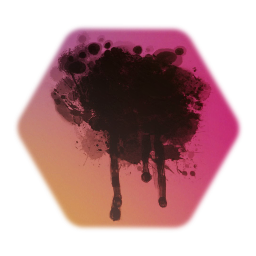 Black Paint Blotch (#3) Sticker