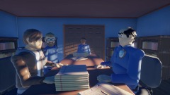 Briefing at Lou's Office