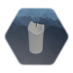 Melted Candle Unlit