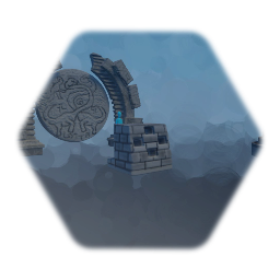 Openable door with collectable keys