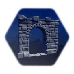 Crystalonia Castle Wall Doorway B - Tileable - TCCryst0027b