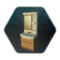 Badezimmer Schrank mit Waschbecken