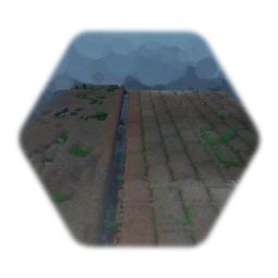 Cobble Stone Road with Sewage