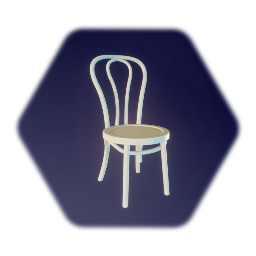 White Curved Back Chair