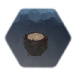 Squat wooden stump/post