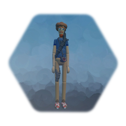 Cyborg guy with pipe for oxygen