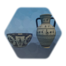 Egyptian Vase Jug and Bowl
