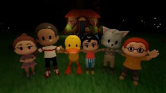 Playing Tag at Night with Friends