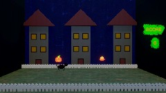 Black cat trick or treating